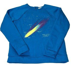 Lands' End Kids Pullover Sweater Size Large Haileys Comet Blue Long Sleeve Top
